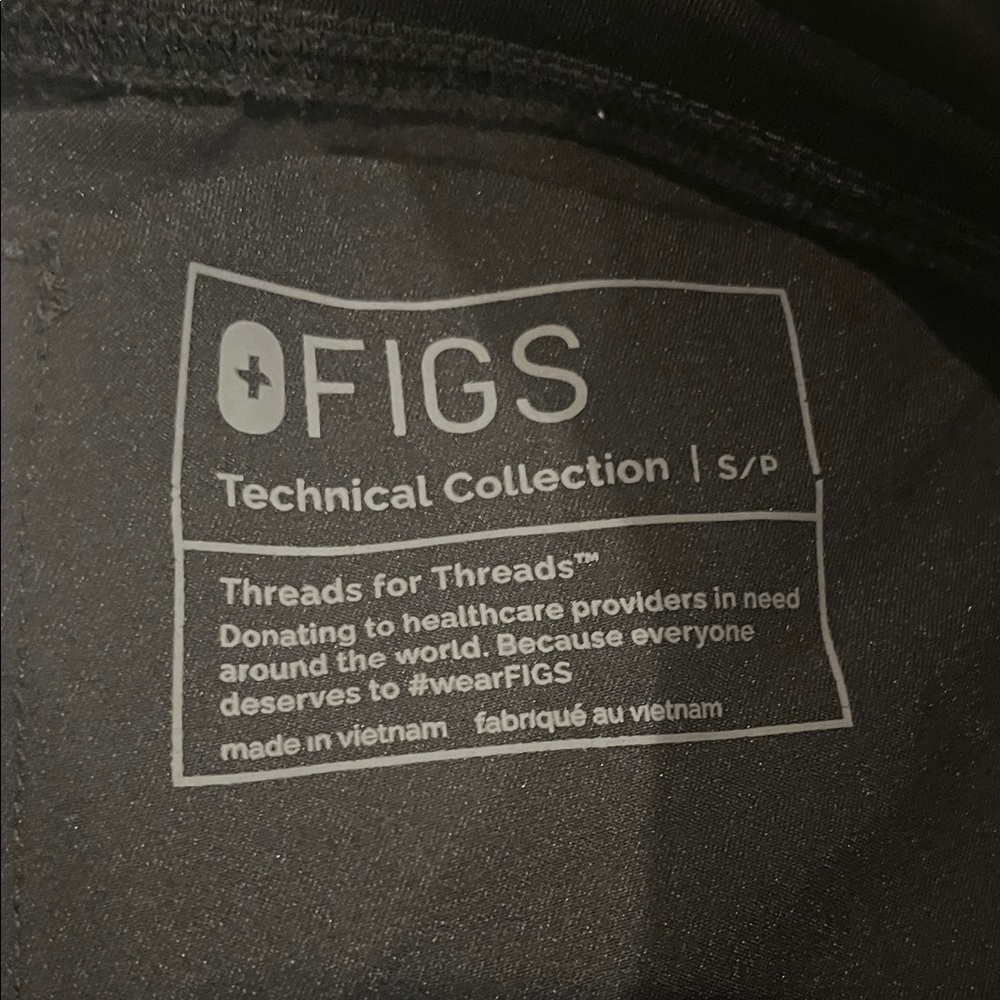 Figs Black Drawstring Pants - Picture 2 of 6